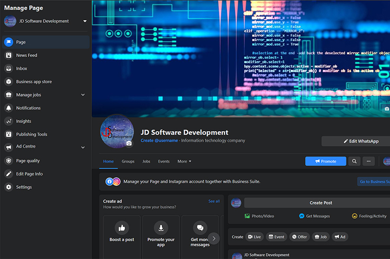 FB Site JD Software Development